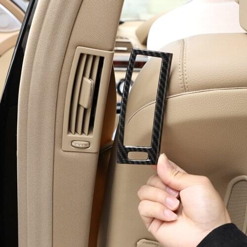 For Mercedes Benz S Class W221 S300L 350L 08-12 ABS Silver/Carbon Fiber Texture B-pillar Air Outlet Frame Trim Car Accessories