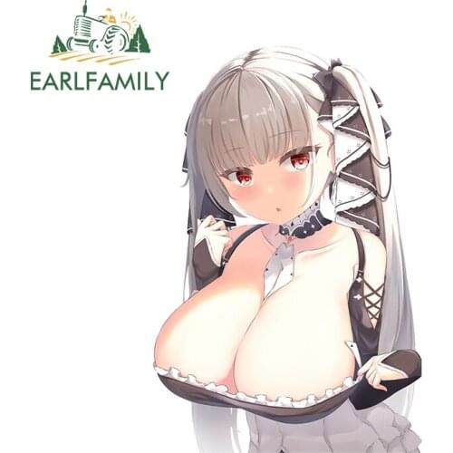 EARLFAMILY 13cm x 8.8cm for Sexy Azur Lane Girl Funny Car Stickers Motorcycle Decal Vinyl Waterproof Laptop Car Door Protector