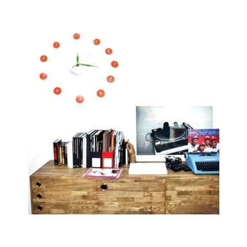 Hot Wall clock Home Decorate & Accents DIY Adhesive Wall Clock DIY clock Free shipping