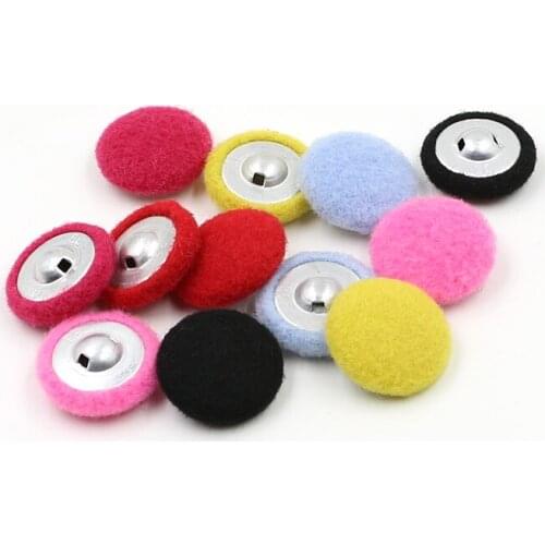 Windbreaker button womens coat buckle aluminum bottom cloth button flannel coat sweater buckle rose red button