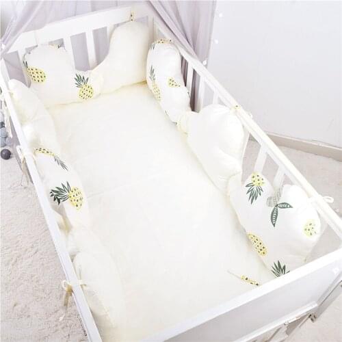 Infant Baby Crib Bumper Set Baby Bedding Set Baby Bed Fence Cushion Cot Protector Line Baby Pillows Crib Sheet Baby Room Decor