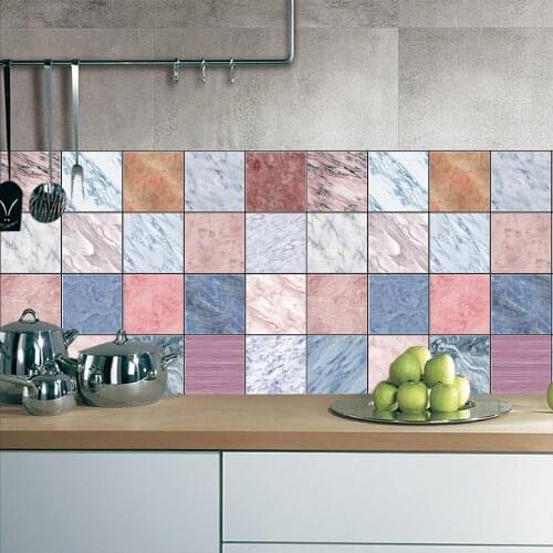 Creative marbled style PVC retro living room bedroom wallpaper wall sticker kitchen oilproof sticker bathroom waterproof sticker