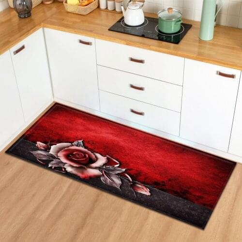Kitchen Carpet Home Entrance Doormat Bedroom Bedside Valentines Day Decoration Floor Rug Anti-Slip Balcony Bathroom Hallway Mat