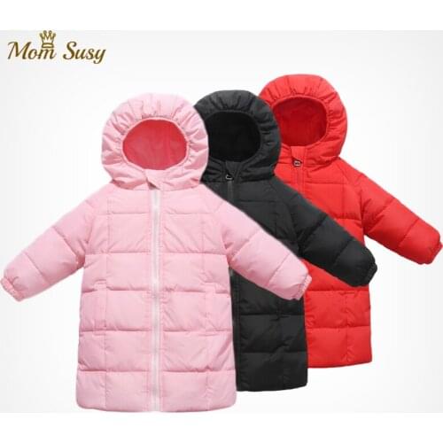 Baby Girl Boy Duck Down Jacket Long Infant Toddler Hooded Down Coat Child Child Warm Snowsuit Outfit Baby Clothes 1-10Y