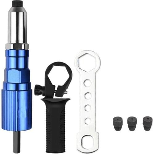 L38A Electric Riveting Drill Adapter Cordless Insert Nut Pull Rivetter Tool Nail Auto Adaptor Kit 2.4-4.8mm
