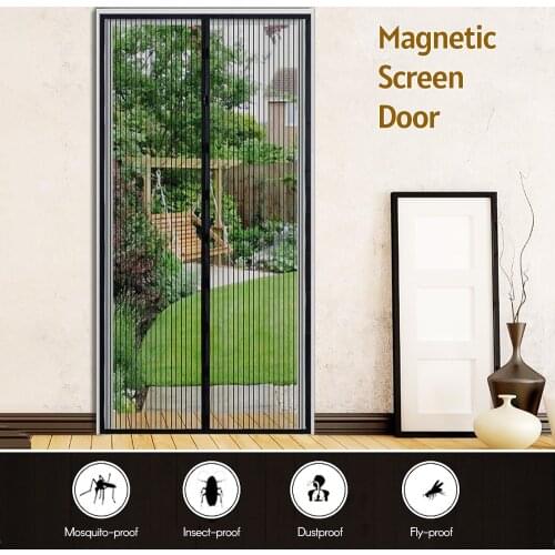 Magnetic Screen Door Curtain Net Anti Insect Mesh Fly Screen Mosquito Protection Net Magnet Curtains for Doors Windows