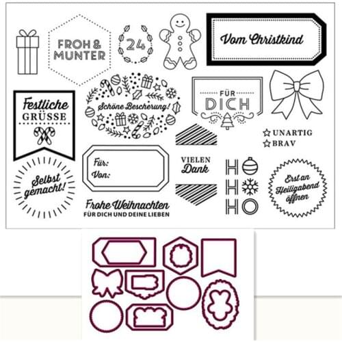 German Metal Cutting Dies and Stamps Set Stencil Scrapbooking Template Photo Album Cards Paper Embossing Craft DIY Dies German