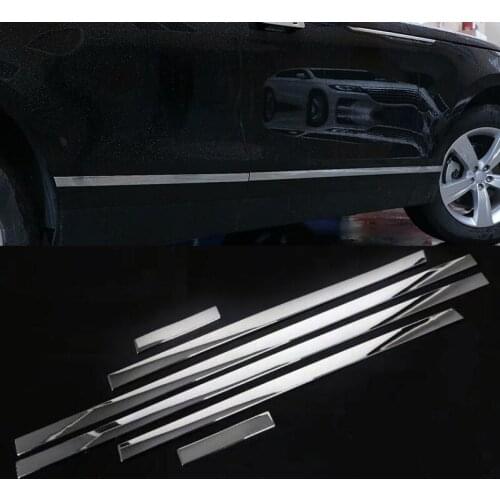 Car Styling Door Side Body Decal Trim Cover 6pcs/set For Land Rover LR Range Rover Velar 2018 Chrome Glossy Silver Accessories