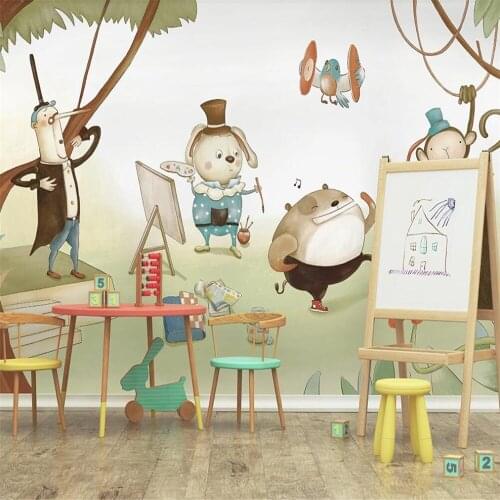Milofi custom 3D wallpaper mural modern minimalist hand-painted cute childrens room background wall decoration painting wallpap