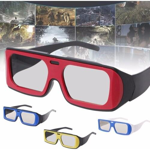 Peacefair Dual Color Frame Circular Polarized Passive 3D Stereo Glasses For Real D 3D TV Cinema