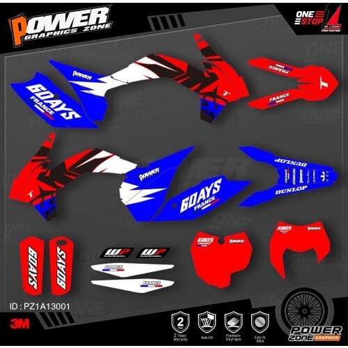 PowerZone Custom Team Graphics Backgrounds Decals 3M Stickers Kit For KTM SX SXF MX 13-15 EXC XCW Enduro 14-16 125 to 500cc 01