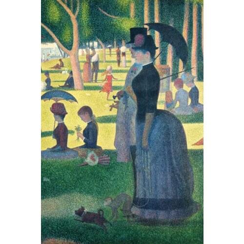 Details from A Sunday on La Grande Jatte 1884 By Georges Seurat canvas portrait painting prints mural prints poster home decor