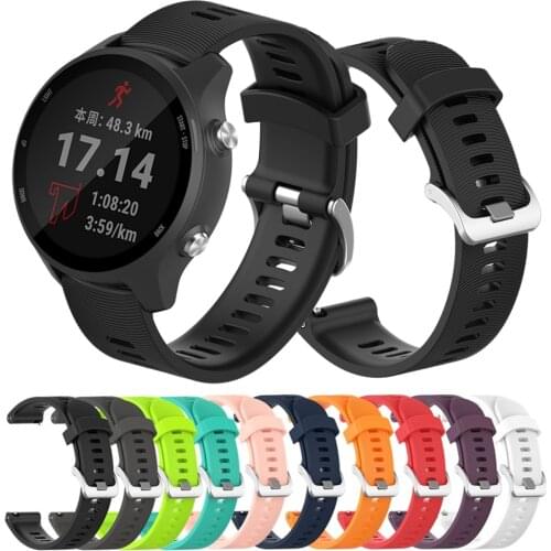 Silicone Smart Watch Band Strap For Garmin Forerunner 245 245M 645 Venu Vivoactive 3 Bracelet For Samsung Galaxy 42mm Wristband
