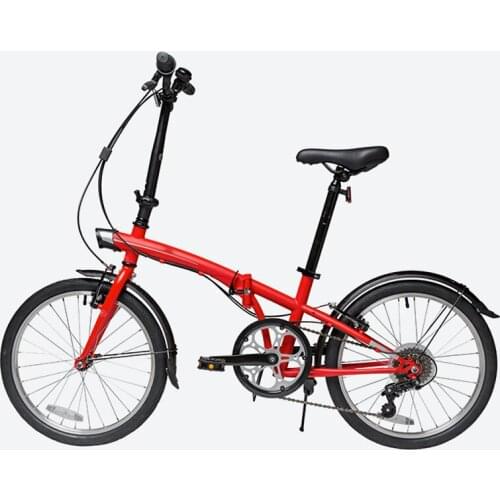 Folding Bicycle 6-Speed Portable 20 Inch Ultra-light Folding Bicycle Adult Bicycle Small for Men Women