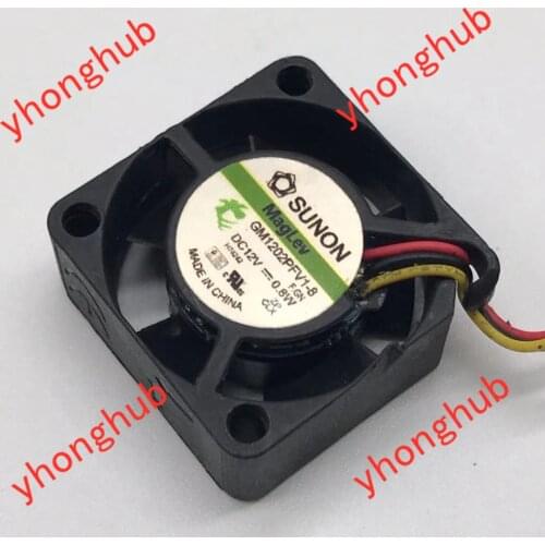SUNON GM1202PFV1-8 GN Server Cooling Fan DC 12V 0.8W 25x25x10mm 3-wire