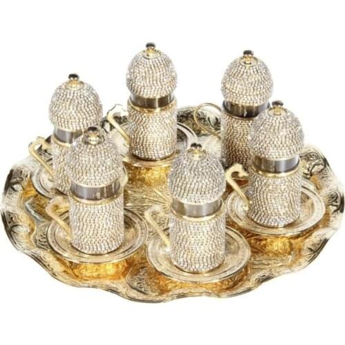 Turkey authentic AMAZING Swaroski Stone Coffe Drinkware Set FREE SHIPPING FREE SHİPPİNG
