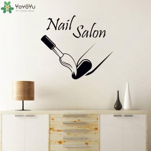 YOYOYU Wall Decal Girl Nail Wall Sticker Art Vinyl Wall Mural For Girl Nail Salon Modern Trend Fashion Nail Poster QQ53