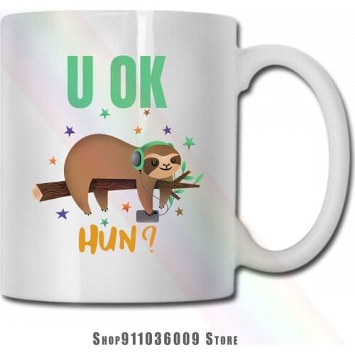 U Ok Hun Sleepy Funny Sloth mug cup tazas