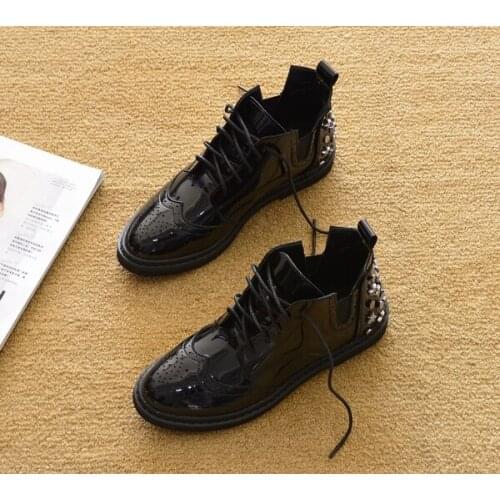 2019 New Foreign Trade And Autumn Flat Flat Martin Boots With Short Boots And Ankle Boot Short Tube Female