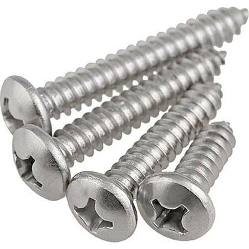 316 Stainless steel Phillips Pan Round Head Self tapping Screw M4 M5 M6