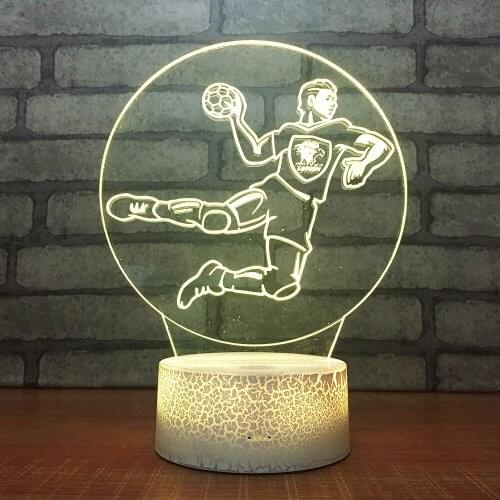 Basketball 3D Creative Seven Color USB Desk Lamp USB Plug Remote Control Touch Night Light Table Lamps For Living ROOM