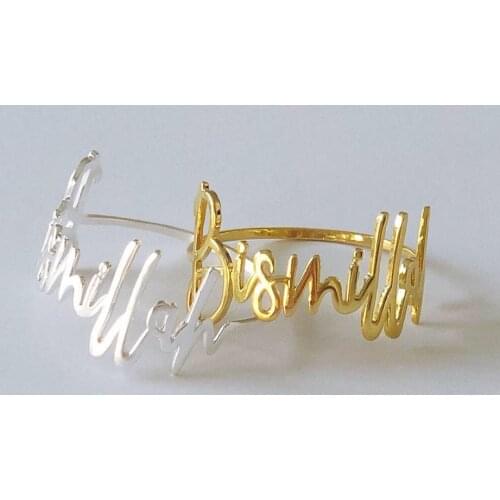 4 / PCS factory direct supply EST wishes wedding letter custom napkin ring English letter napkin ring