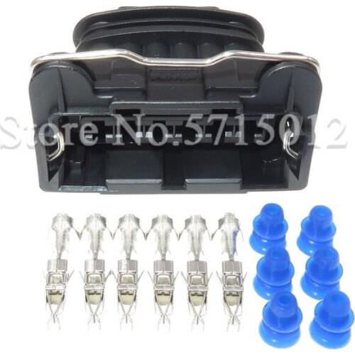 6 Hole 282236-2 Car Waterproof Female Electrical Wiring Harness Connector With Terminals And Seals
