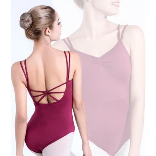 Ballet leotard Backless Red Women Dance leotard professional gymnastics adult leotard Ballerina Sling art exam gym suit