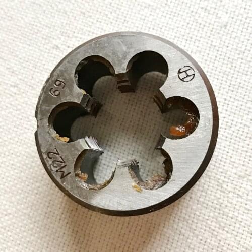 Free shipping of 1PC Metric left hand manual die M22*1.0/1.5/2.0/2.5mm LH for threading iron aluminum copper metal workpieces