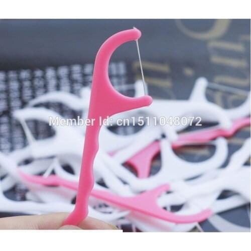 Free shipping 1000pcs Dental Floss Interdental Brush Teeth Stick Toothpicks Floss Pick