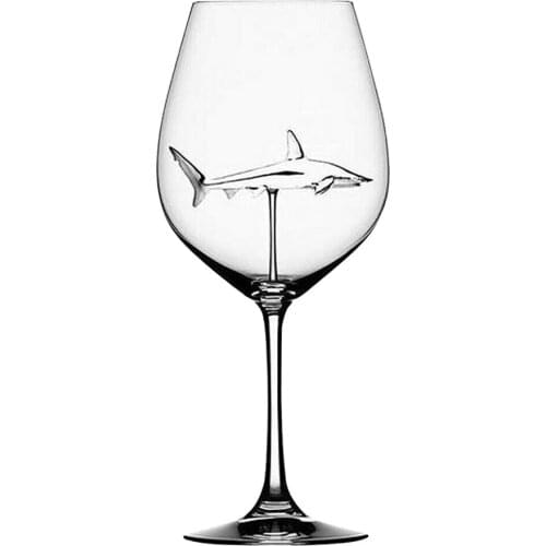 300ml Wine Glasses Cup Shark Red Wine Glass Bottle High Heel Shark Red Wine Whiskey Cup for Drinking Party Supplies