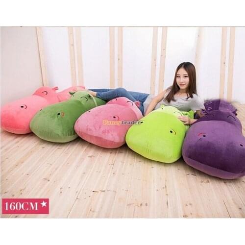 Fancytrader 63'' / 160cm Cute Jumbo Giant Plush Stuffed Hippo Toy, Nice Birthday, Gift 5 Colors Available! Free Shipping FT50043