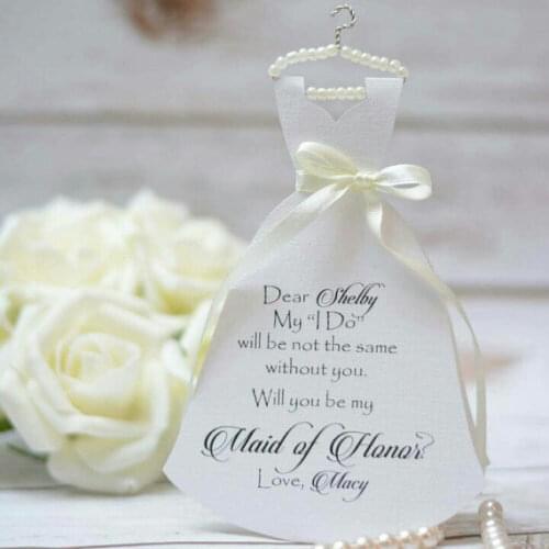 Custom color name Will you be my bridesmaid Proposal Cards Dress invitations wedding engagement Bridal Party gifts favors