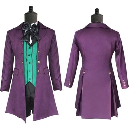 Anime Black Butler 2 Kuroshitsuji Alois Trancy Uniform Outfits Cosplay Costumes Full Set Outer + Vest + Shirt + Shorts+Bow Tie