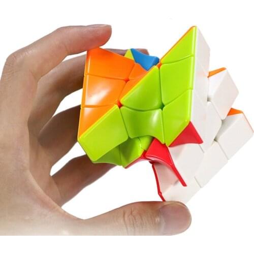 Fanxin Twisted 3x3 Strange Shape Cube Torsion Magic Cube Coloful Twisted Cube Puzzle Toy For Children Xmas Gift