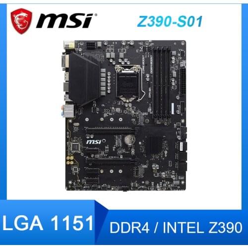 FOR MSI Z390-S01 LGA1151 Z390 Motherboard DDR4 dual M.2 game support 8-9 generation CPU