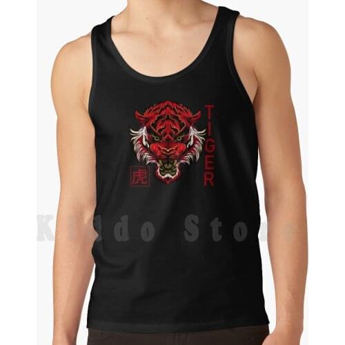 Tiger Head Tank Tops Vest Sleeveless Tigers Tiger King Bengal Tiger Face Tiger Lover Tigress Flying Tigers