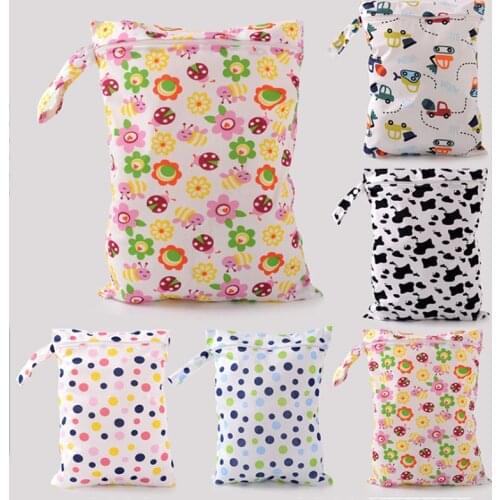 Diapering Reusable Waterproof Zipper Diapers Bag Nursing Pads Strollers Baby Diaper Nappy Multifunction Storage BagsChristmas