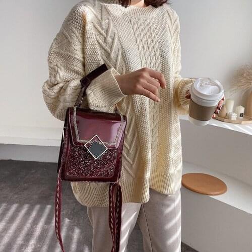 Fashion Bling Bling Mini Flap Bag Shoulder Bag for Women Crossbody Bags Messenger Bag Female Bag Ladies Hand Bags Bolsa Feminina