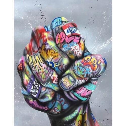 Painted Boxing Gloves Figure Painting By Numbers Hand Painted Oil Painting Adult Child Picture Colouring Home Decor Unique Gift