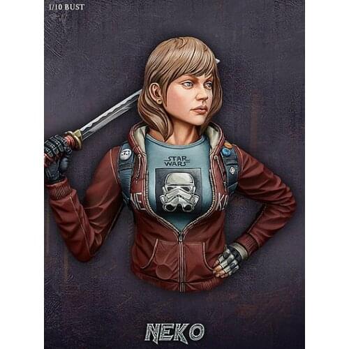 New Unassembled 1/10 fanstasy girl bust summer Resin Kit DIY Toys Unpainted resin model