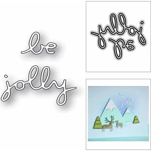 New Christmas Be Jolly Words Phrase 2020 Metal Cutting Dies for DIY Scrapbooking and Card Making Decor Embossing Craft No Stamps