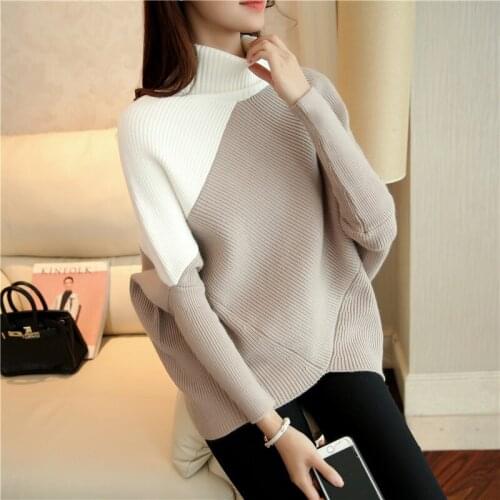 OHCLOTHING 2017 Korean students fall a new dress BianFuShan turtleneck sweater female backing coat loose thickening