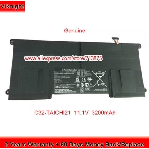 Genuine C32-TAICH121 CKSA332C1 C32-TAICHI21 11.1V 3200mAh 35Wh Battery for Asus TAICHI 21 Ultrabook