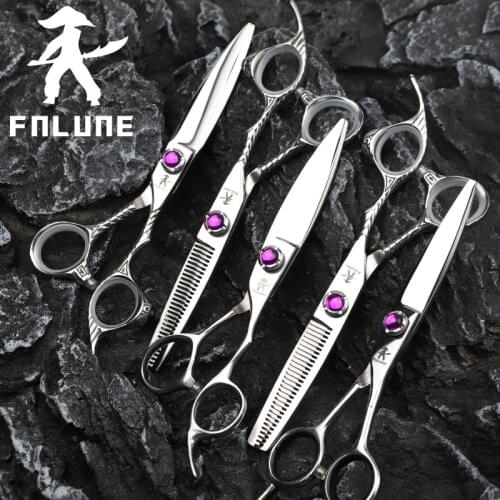 FnLune 6.0 Japan Steel Professional Hair Salon Scissors Cut Barber Accessories Haircut Thinning Shear Hairdressing Tool Scissors