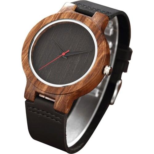 Simple Creative Wooden Watch 2020 Nature Bamboo Men Quartz Wristwatches Unique Hand-made Analog Top Luxury Sport Wood Clock New