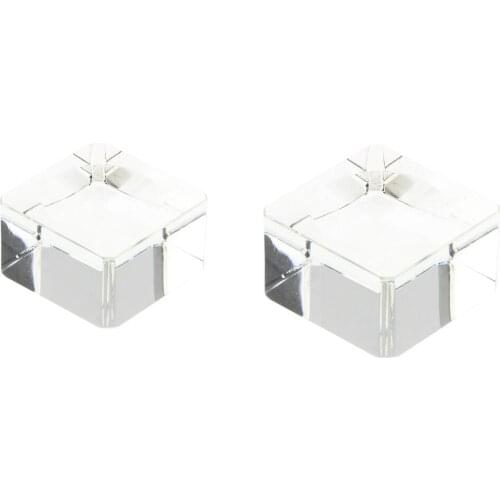 2pcs Clear Square Display Stand for Crystal Ball Golf Marbles Sphere Puzzle