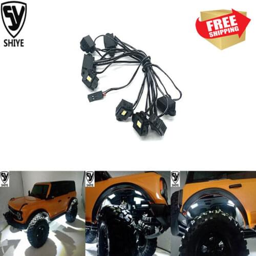 Radio control RC Car Wheel arch light Wheel eyebrow light Chassis light for Traxs TRX4 Bronco option upgrade parts