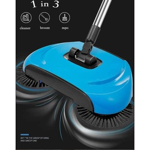 Manual Hand-push Sweeping Robot Lazy Broom And Dustpan Set Sweeping And Mop Integrated Machine Rotating Mop Artifact