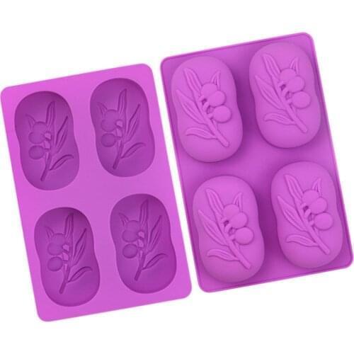 Olive Tree Shape Silicone Soap Mold Form Handmade Soap Making Molds Soap Mould Form Cake Chocolate Decorating Tools